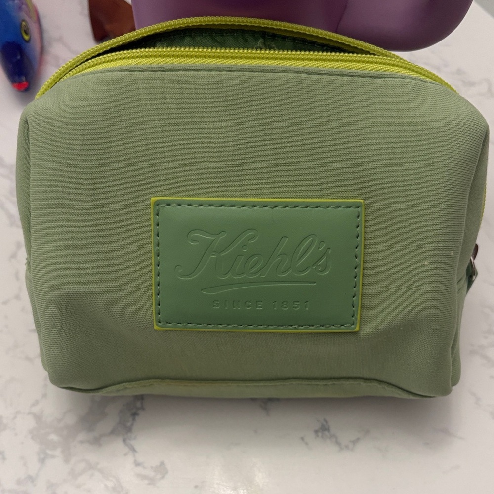 Kiehl's Light Green Toiletry Bag